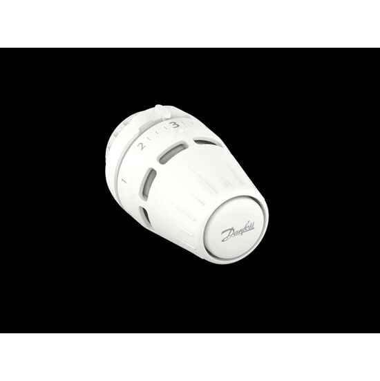 Danfoss Sıvı Sensörlü Termostatik Vana Kafası-Alt ve Üst Sıcaklıklar Limitlenebilir, 8-28°c Arası Ayarlanabilir, Geçme Klik Bağlantı, Beyaz