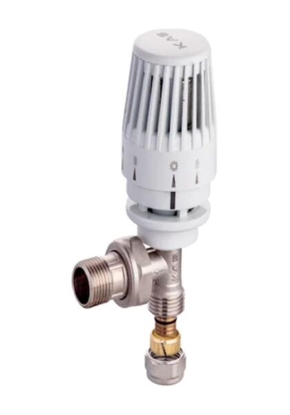 Kas Termostatik Radyatör Vanası 1/2'' Köşe,Jak'Lı ,Pex-B